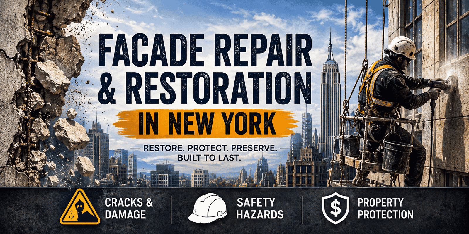 Facade repair in New York city